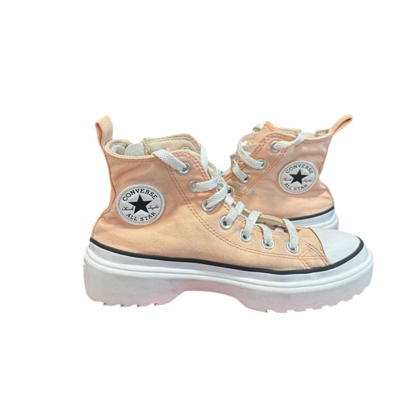 Converse Chuck Lugged Lift Hi Platform Sneaker Coral Peach Canvas Big Girls 4 - Picture 5 of 12